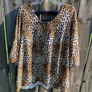 NWOT Star Vixen Leopard Print Shirt Size 2X